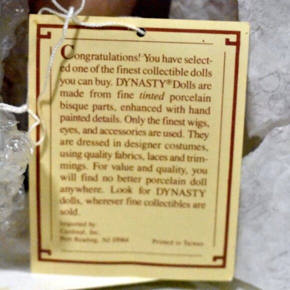 Dynasty Doll Collection Joanie Porcelain Doll Vintage Toddler With Sealed Blocks - Picture 5 of 9